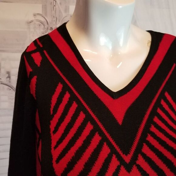 derek Heart Knit long S large dress red party - Picture 2 of 8